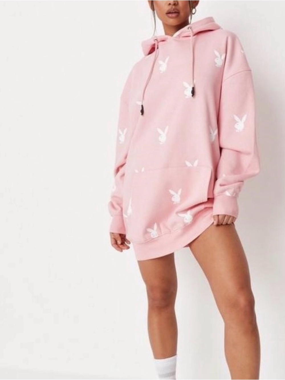 Playboy Bunny Missguided Logo Oversized Hoodie